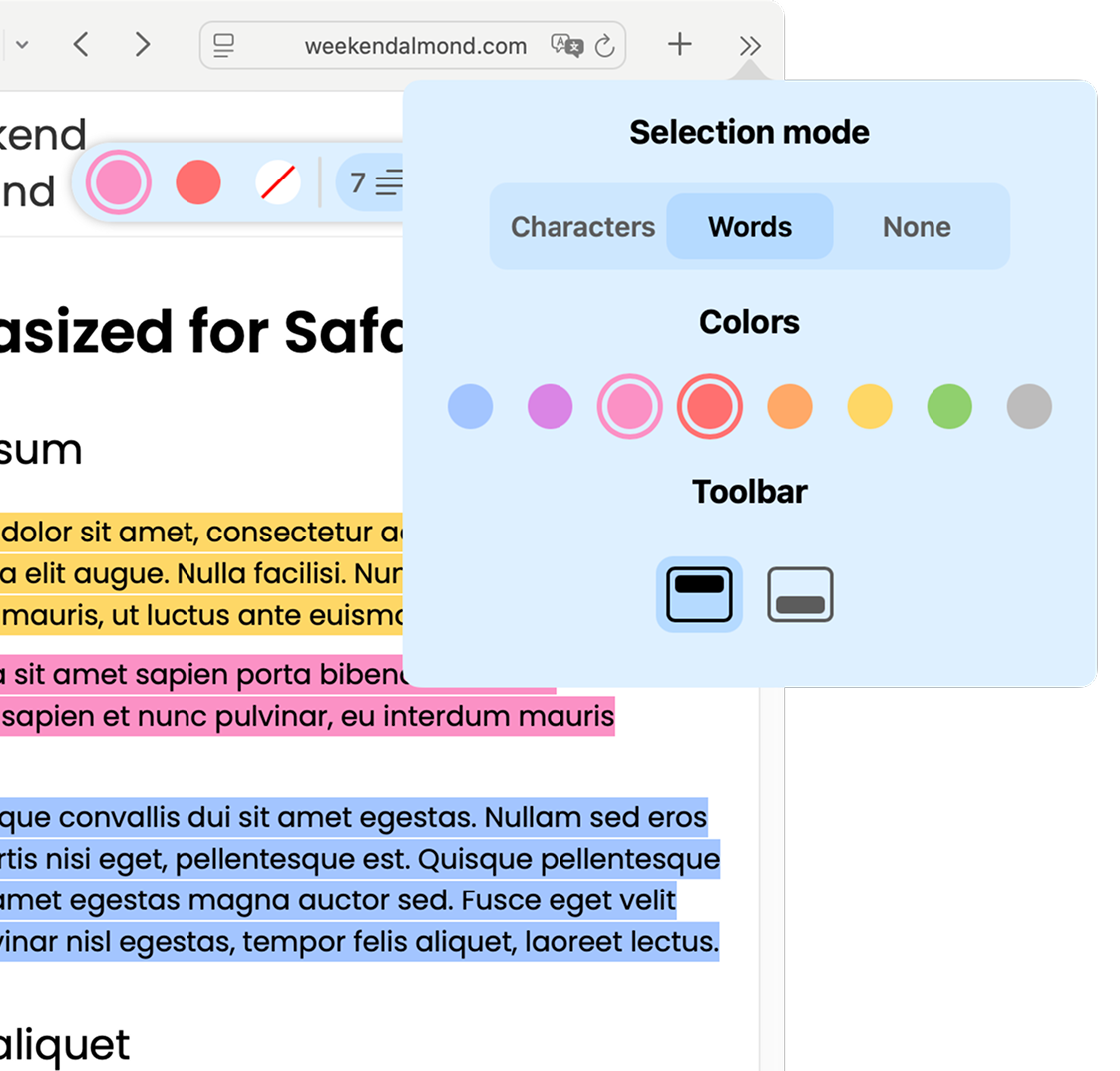 Customizable Highlighting Options