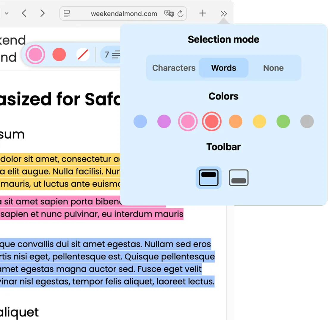 Customizable Highlighting Options