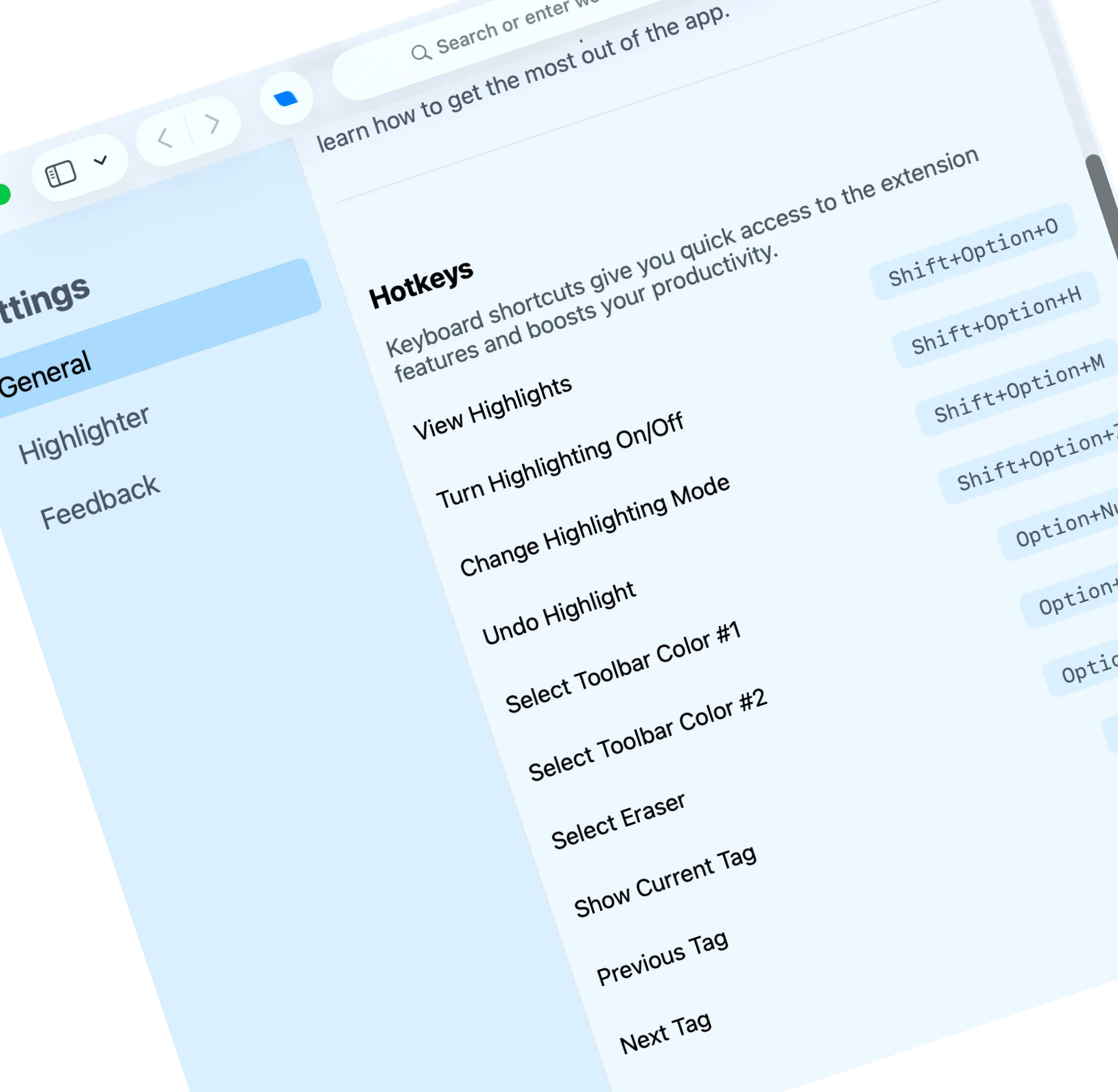 Keyboard shortcuts