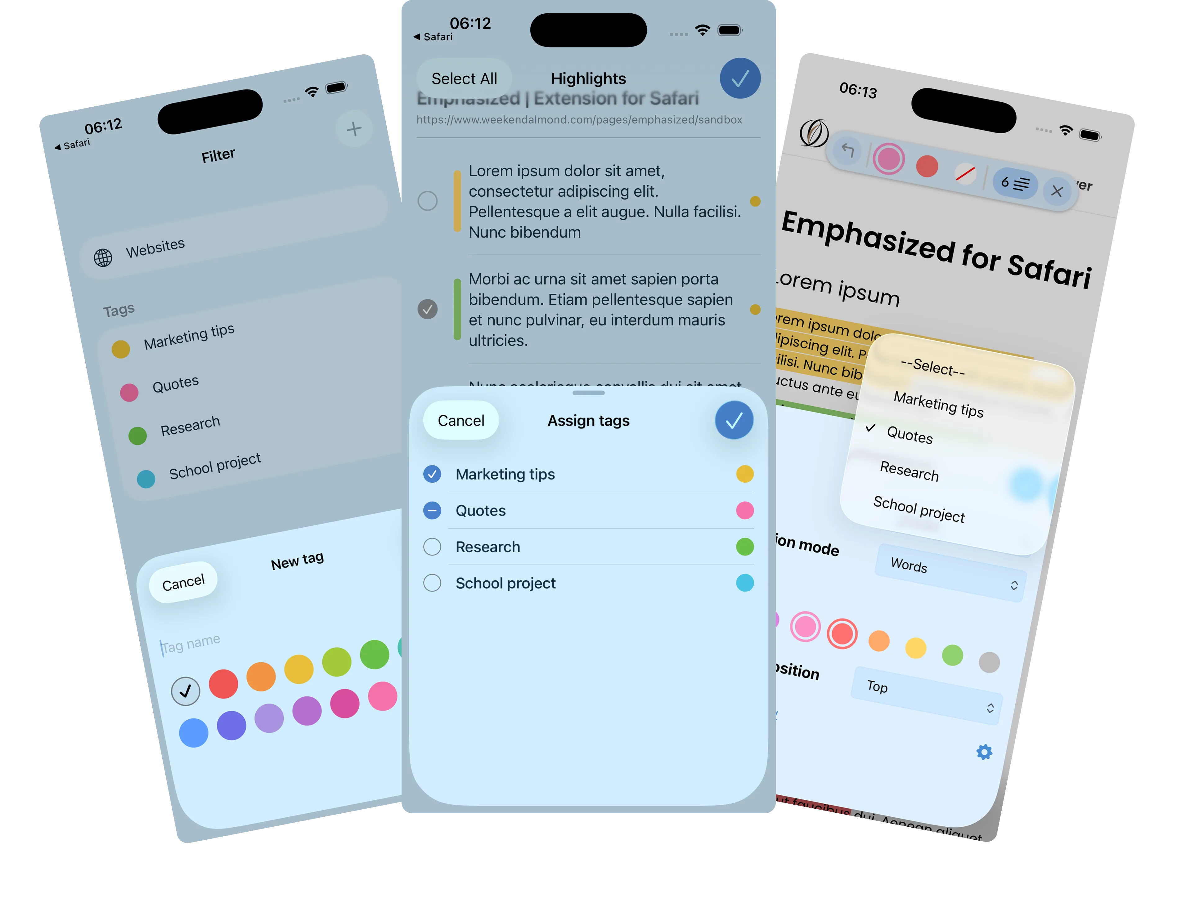 Tags with custom colors