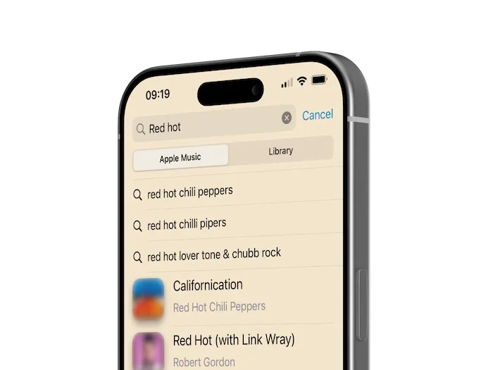 Search for songs